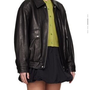 Elegant Black Leather Jacket for Women